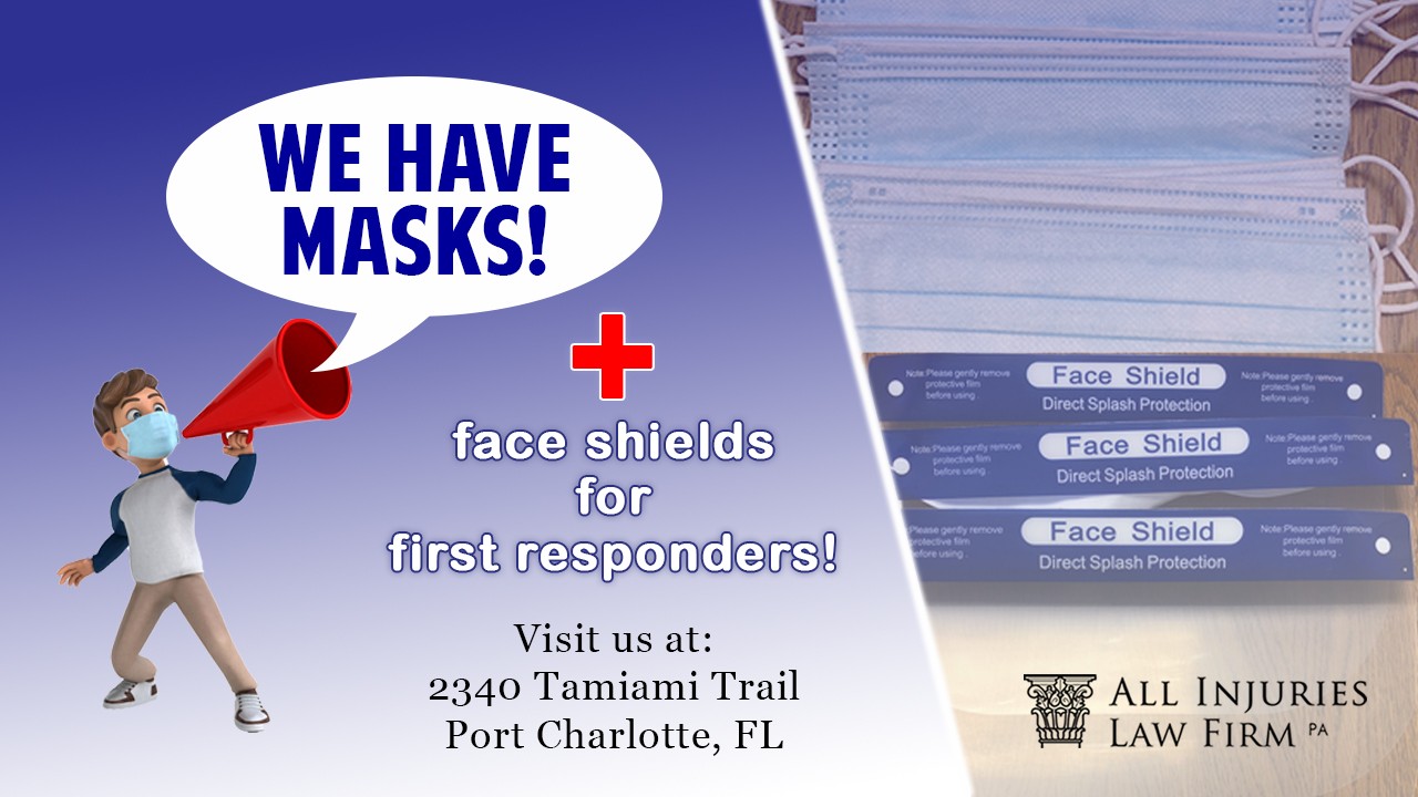 We Have Free Masks And Face Shields For Medical Workers, First Responders, and Teachers!