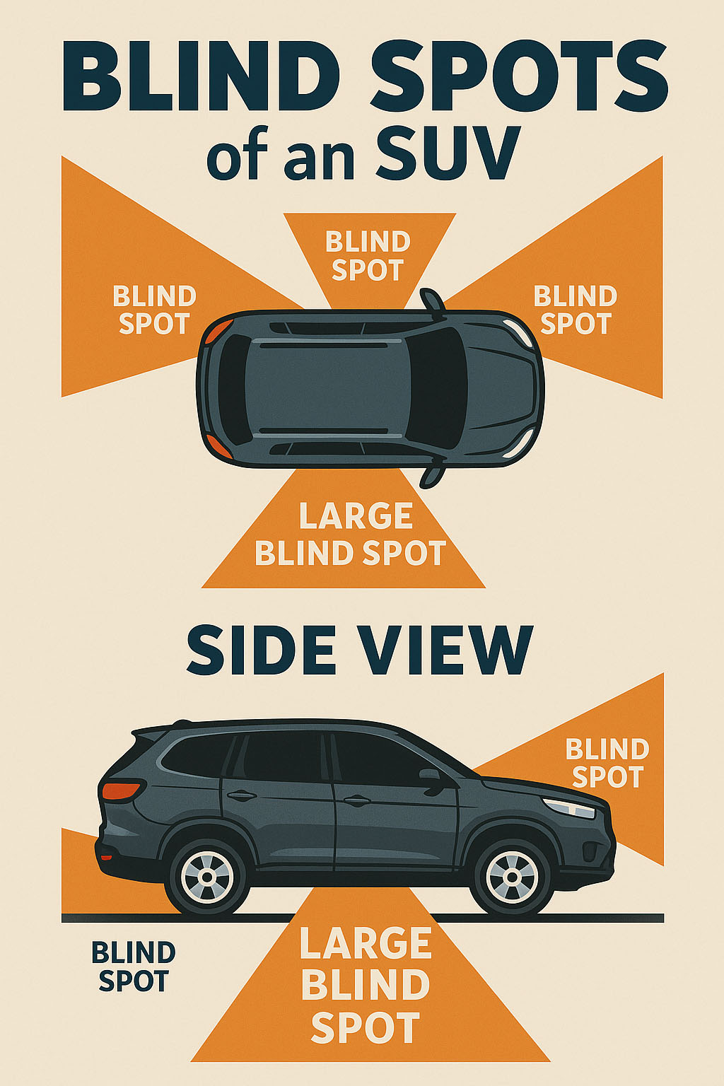 SUV And Vehicle Blind Spots For Parents To Check At Student Drop-off